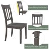 Stylish Wooden Furniture Kitchen Table Set 6-Piece with Ergonomically Designed Chairs