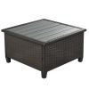 Outdoor, Patio Furniture Sets, 5 Piece Conversation Set Wicker Rattan Sectional Sofa with Seat Cushions