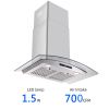 30 inch Wall Mounted Range Hood 700CFM Tempered Glass Touch Panel Control Vented LEDs