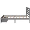 Twin Size Platform Bed with Drawer