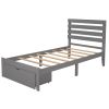 Twin Size Platform Bed with Drawer