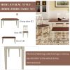 Stylish Wooden Furniture Kitchen Table Set 6-Piece with Ergonomically Designed Chairs