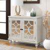 Free Standing Wood Sideboard Storage Cabinet with Doors and Adjustable Shelf, Entryway Kitchen Dining Room, Modern Vintage Design and Easy Assembly