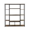 Bookcase and Bookshelf, Home Office 5 Tier Bookshelf, Open Freestanding Storage Shelf with Metal Frame