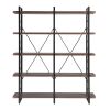 [VIDEO] Home Office 5 Tier Bookshelf, X Design Etageres Storage Shelf, Industrial Bookcase for Office with Metal Frame