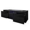 TV Cabinet Wholesale, White TV Stand with Lights, Modern LED TV Cabinet with Storage Drawers, Living Room Entertainment Center Media Console Table RT