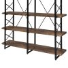 [VIDEO] Home Office 5 Tier Bookshelf, X Design Etageres Storage Shelf, Industrial Bookcase for Office with Metal Frame