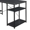 Free shipping Home Office computer desk,Metal frame and MDF board/5 tier open bookshelf/Plenty storage space