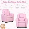 Children PU Leather Recliner Chair with Front Footrest