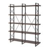 [VIDEO] Home Office 5 Tier Bookshelf, X Design Etageres Storage Shelf, Industrial Bookcase for Office with Metal Frame