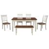 Stylish Wooden Furniture Kitchen Table Set 6-Piece with Ergonomically Designed Chairs