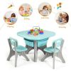 Kids Activity Table and Chair Set Play Furniture with Storage