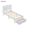 Twin Size Platform Bed with Drawer