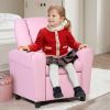 Children PU Leather Recliner Chair with Front Footrest