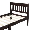 Wood Platform Bed Twin Bed Frame Panel Bed Mattress Foundation Sleigh Bed with Headboard/Footboard/Wood Slat Support