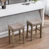 Backless Bar Stools, 2-Pcs Set