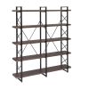 [VIDEO] Home Office 5 Tier Bookshelf, X Design Etageres Storage Shelf, Industrial Bookcase for Office with Metal Frame