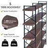 [VIDEO] Home Office 5 Tier Bookshelf, X Design Etageres Storage Shelf, Industrial Bookcase for Office with Metal Frame