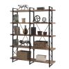 [VIDEO] Home Office 5 Tier Bookshelf, X Design Etageres Storage Shelf, Industrial Bookcase for Office with Metal Frame